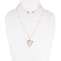 Heart Pendant necklace set