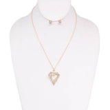 Heart Pendant necklace set