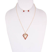 Heart Pendant necklace set