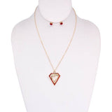Heart Pendant necklace set