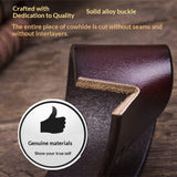 Men's Leather Belt With Pin Buckle, Genuine Leather Men's Waist Belt, Cowhide