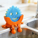 A Dish Sponge Holder With A Draining Rackemoji Design For Neater More Organized Storage