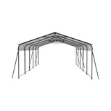 [13X26FT] Alora Heavy-Duty Weather-Resistant Outdoor Carport With Protective Film (SAK82451)
