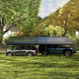 [13X26FT] Alora Heavy-Duty Weather-Resistant Outdoor Carport With Protective Film (SAK82451)