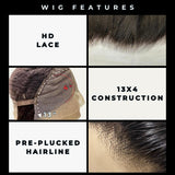 Deep Wave 13x4 HD Lace Front Human Hair Wig