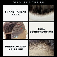 Buttercup 13x4 Transparent Lace Front 100% Human Hair Bob Wig
