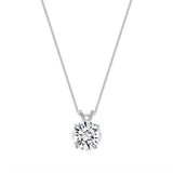 1/4 - 2 Ct T.W. Natural Diamond Solitaire Pendant in 14K White or Yellow Gold