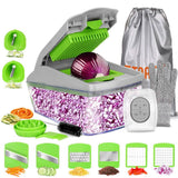14-Pieces: Vegetable Spiralizer, Slicer, and Food Chopper