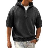 Sports Hoodie With A Half-zip And Hood