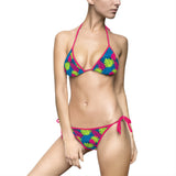 Tropical Leaf Tie-Side Bikini – Women's Floral Swimwear