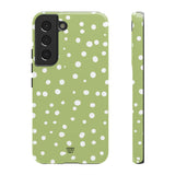 PALE OLIVE DOTS | Tough Phone Case