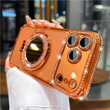 Compatible Magnetic Suction Mirror Phone Case Transparent Protective Cover