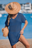 Cupshe Womens Crochet Short Sleeve Cover-Up Mini Beach Dress