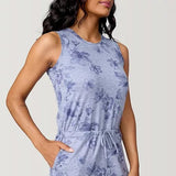 Free Country Womens Shirttail Dress - Medium Grey Blooms, Small