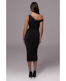 Jluxlabel Womens Raegan Off Shoulder Dress - Black, XL