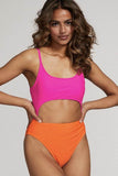 Cut out one piece swimsuit