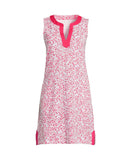 Lands End Womens Cotton Jersey Notch Neck Dress -medium
