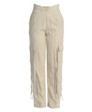 Jluxlabel Womens Better Half Linen Utility Pants - XL
