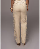 Jluxlabel Womens Better Half Linen Utility Pants - XL