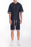 MESH SLEEVE TAPE ATHLETIC TSHIRT