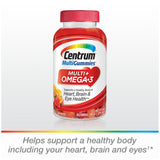 Centrum Adult Multivitamin With Omega 3 Gummies; Fruit Flavors; 100 Count