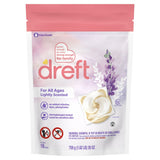 Dreft Laundry Detergent XL Pacs, Lightly Scented, Lavender, HE Compatible, 18 Count