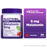 Natrol? Melatonin Gummies, Sleep Support for Adults, Strawberry Flavor, 5mg, 90 Count