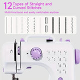 Pro Portable Electric Sewing Machine – 12 Stitches, Adjustable Speed, Multifunctional