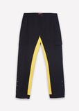 Blank State Men's Snap Cargo Pants in Black/Yellow