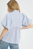 Umgee Smocked Puff Sleeve Blouse