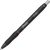S-Gel Retractable Gel Pen Fine 0.5 mm, Red Ink, Black Barrel, Dozen
