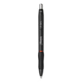 S-Gel Retractable Gel Pen Fine 0.5 mm, Red Ink, Black Barrel, Dozen