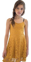 KIDS LACE BRA STRAP SKATER DRESS