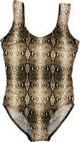 KIDS SNAKESKIN ONE PIECE BATHING SUIT
