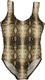 KIDS SNAKESKIN ONE PIECE BATHING SUIT