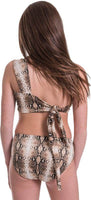 KIDS ONE SHOULDER HIGH WAISTED BIKINI