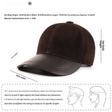 Men's Sheepskin Suede Baseball Cap For Middle-Aged And Elderly