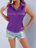 Women's Solid Color Casual Color Satin Face Ding Shirt