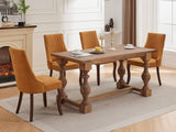 Set of 2 Rayon Cloth Flocking Linen Dining Chairs