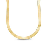 14K 6mm Solid Yellow Gold High Polished Herringbone Necklace Chain