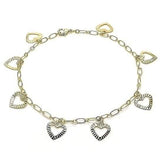 14k Gold Fill Heart Anklet