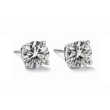 14K Solid White Gold 10.00ct Lab-Grown Round IGI Certified Diamond Stud Earrings