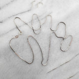 14K Solid White Gold Box Necklace Real Gold Chain