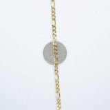 14K Solid Yellow Gold 4mm Figaro Link Chain Necklace
