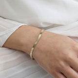 14K Solid Yellow Gold 8" 4.00MM Herringbone Bracelet
