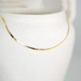 14K Solid Yellow Gold High Polish Herringbone Necklace Chain 2mm