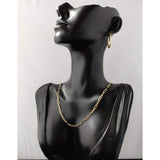 14k Yellow Gold 4mm Paperclip Chain Cable Link Necklace