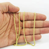 14K Yellow Gold Franco Chain Pendant Necklace 16"- 24"