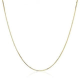 14K Yellow Gold High Polish Classic Box Link Chain Necklace - Assorted Sizes