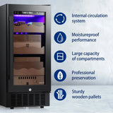 15 Inch Cigar Humidor Electric Humidor Silver Steel X5196